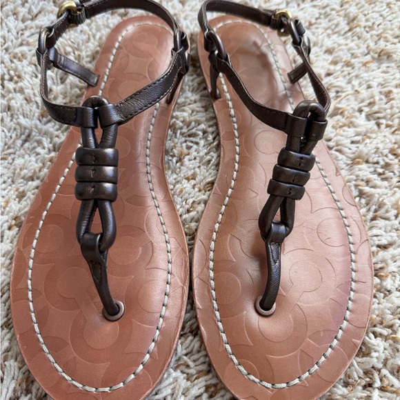 Coach Shoes - Coach Sandals Size 38 EU: ElegantLeather Design.